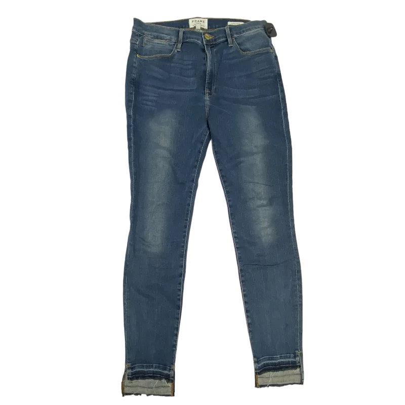 Jeans Designer By Frame In Blue Denim, Size: 12