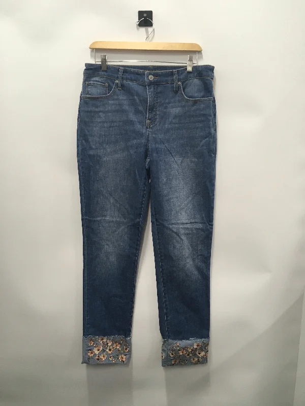 Jeans Skinny By Chicos In Blue Denim, Size: 8tall