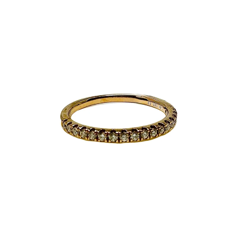 14K Rose Gold Ring with 18 Diamonds