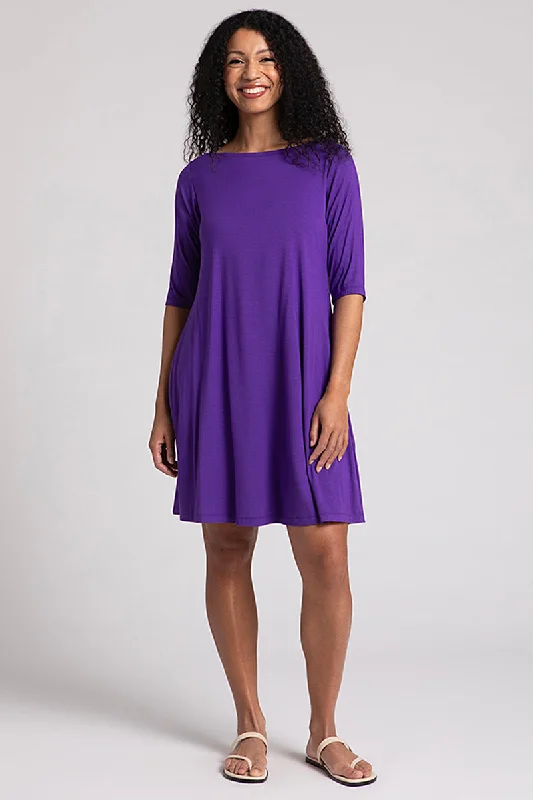 Bamboo Nu Trapeze Dress | Violet