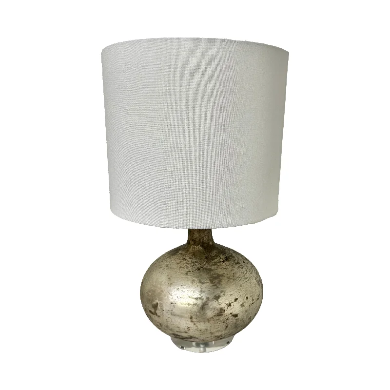 Silvered Glass and Acrylic Table Lamp