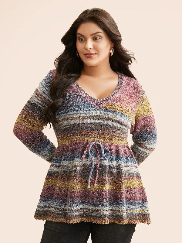 Ombre Heather Tie Knot Pullover