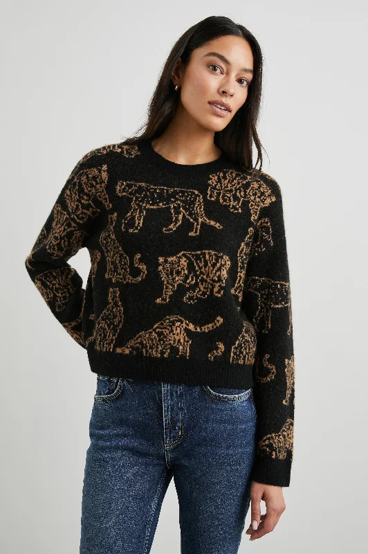 PERCI SWEATER - CAMEL WILD CATS