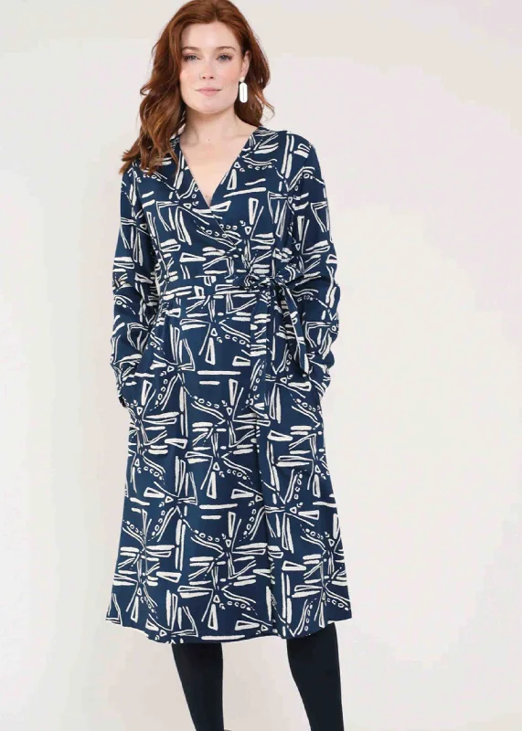 Nadia Fully Opening Tie Fastening Wrap Dress