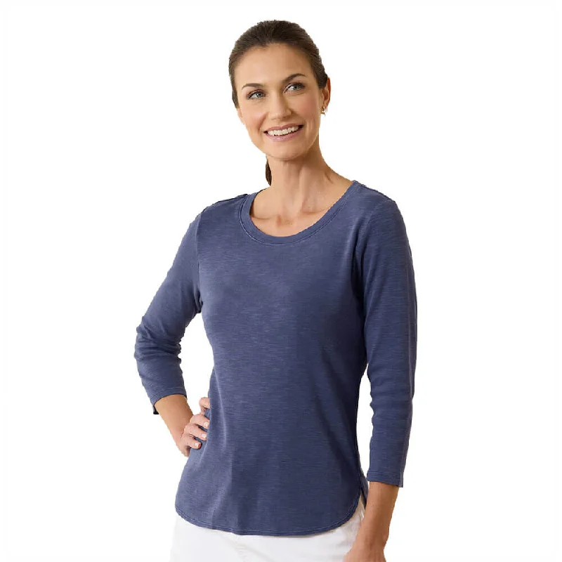 Tommy Bahama Women's Ashby Rib 3/4 Sleeve T-Shirt - Island Navy