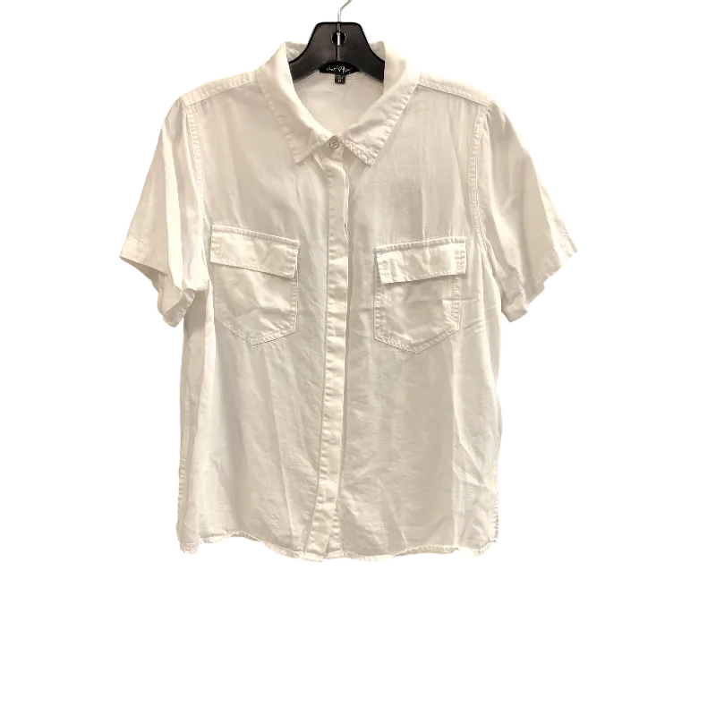 Top Short Sleeve By Velvet Heart In White, Size: M