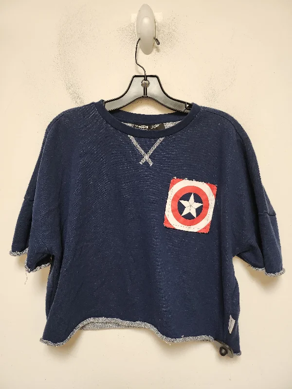 Top Short Sleeve By Walt Disney In Blue, Size: S