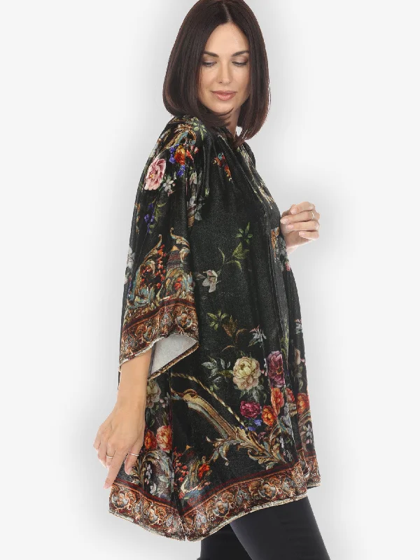 Baroque Garden Velvet KImono Jacket