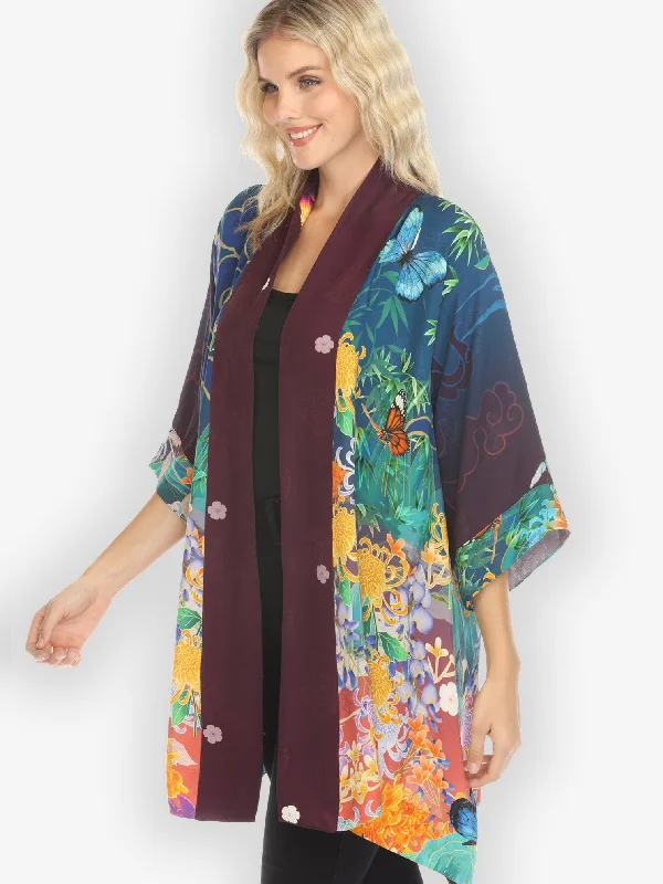 Chrysanthemum Gold Dream Silk Blend Kimono