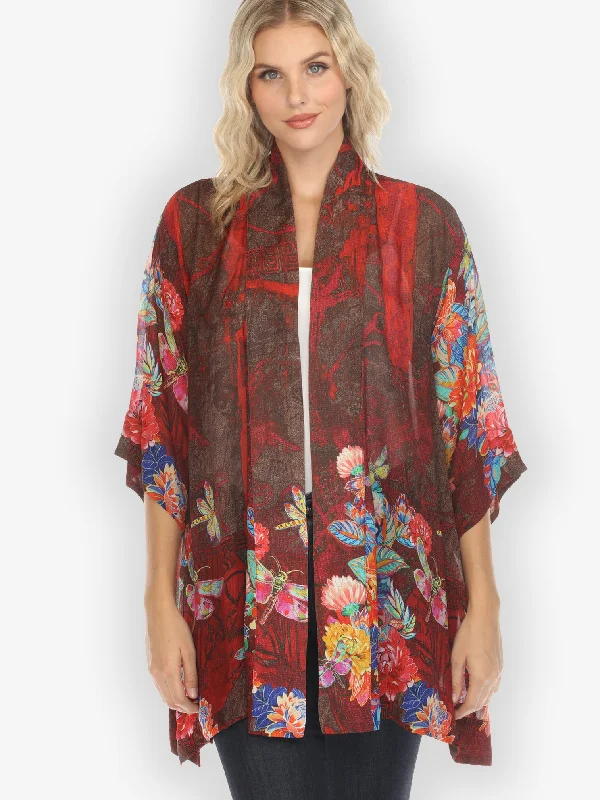 Dragonfly and Chrysanthemum Kimono Jacket