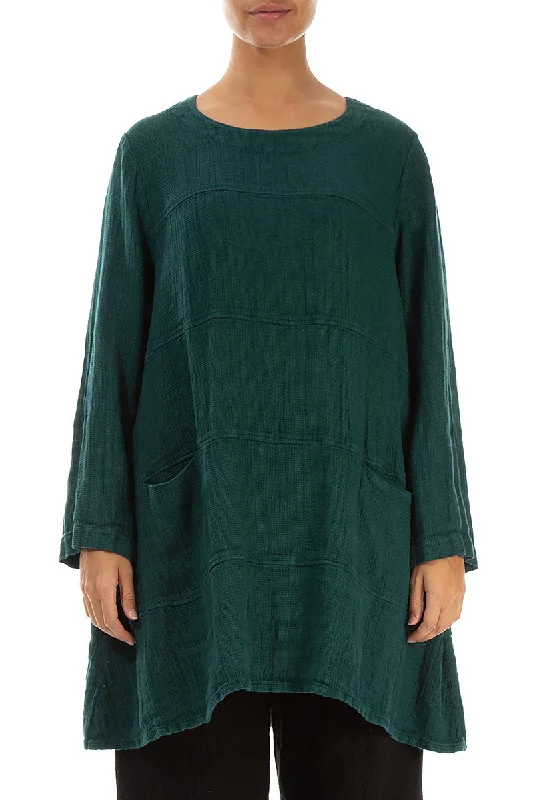 Emerald Textured Linen Tunic