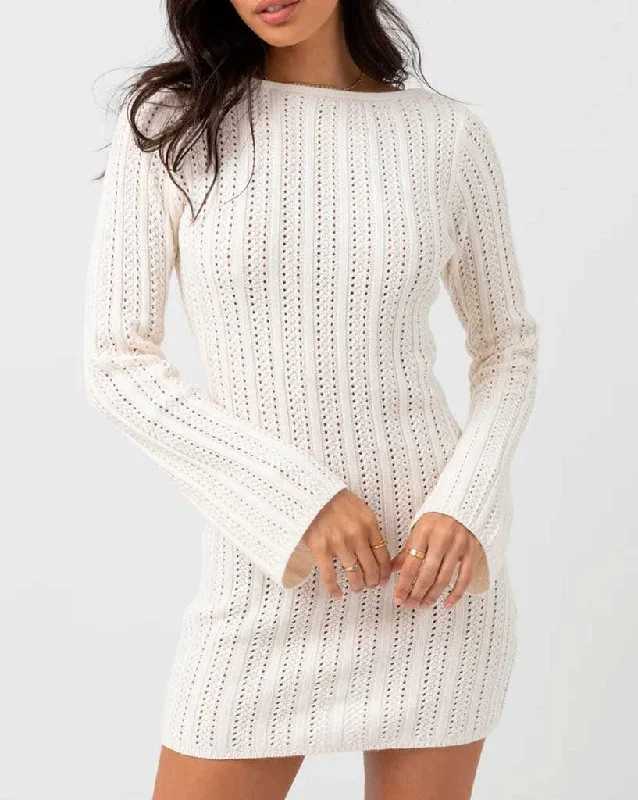 Charlize Long Sleeve Knit Mini Dress