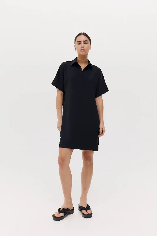 Harris Tapper Polo Mini Dress - Black