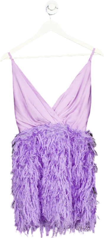 Jaded Rose Lilac Feather Mini Dress UK 10