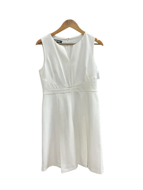 Cream Dress Casual Midi Nicole Miller, Size 10