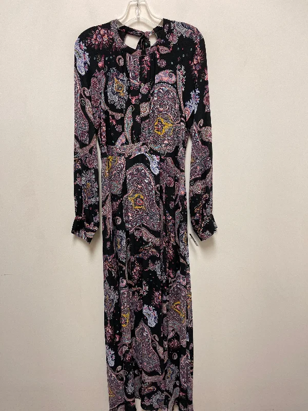 Dress Casual Maxi By Express In Black & Pink, Size: M