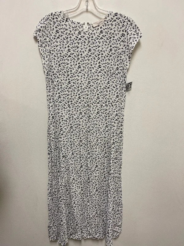 Dress Casual Maxi By Loft In Black & White, Size: M