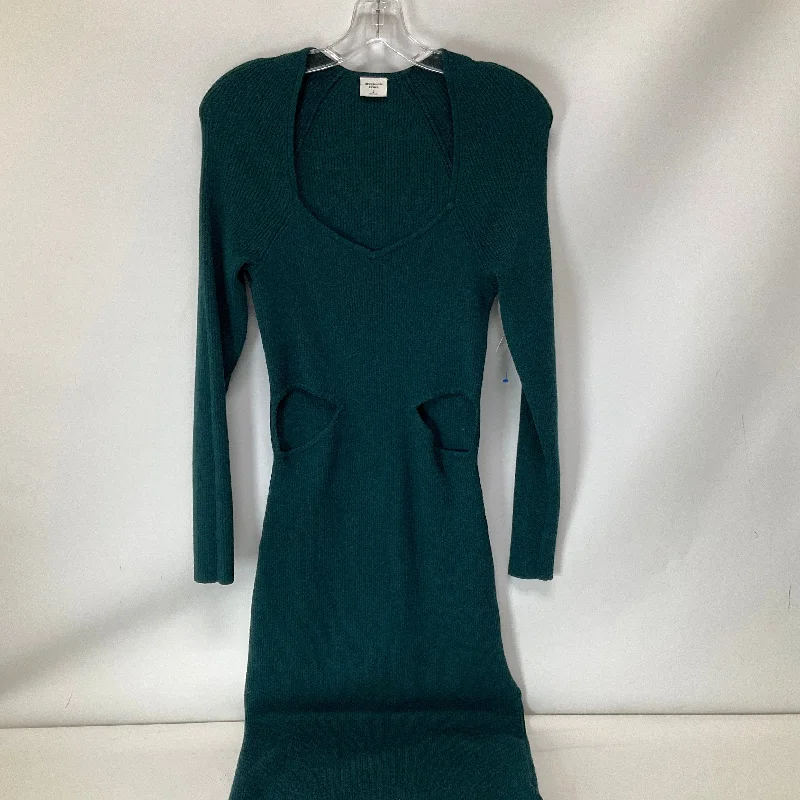 Dress Casual Midi By Abercrombie And Fitch In Green, Size: L