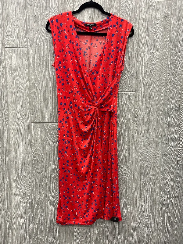 Dress Casual Midi By Banana Republic In Red, Size: S