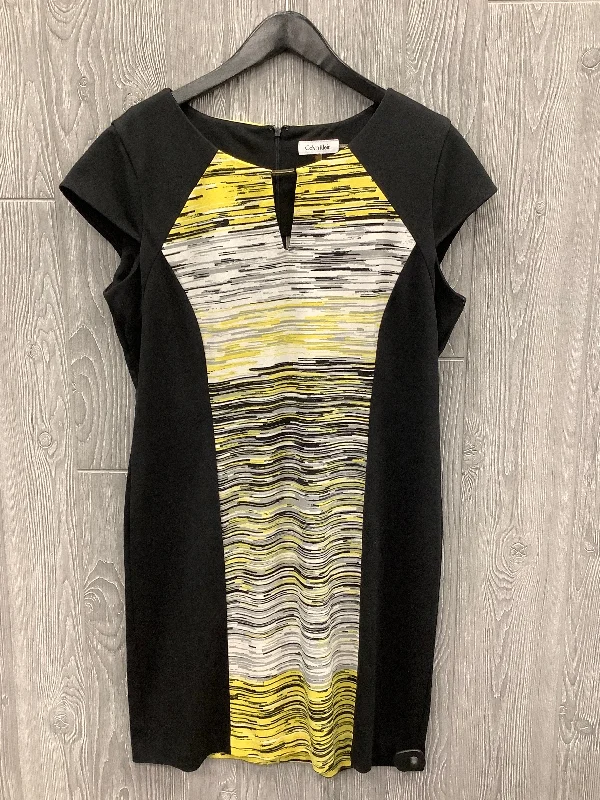 Dress Casual Midi By Calvin Klein In Black, Size: Xl