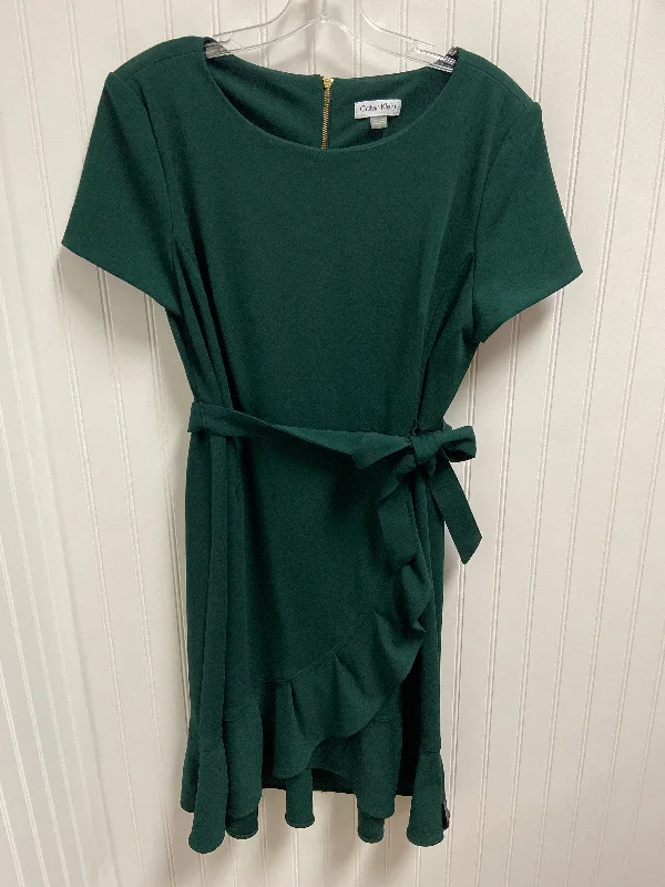 Dress Casual Midi By Calvin Klein In Green, Size: 16