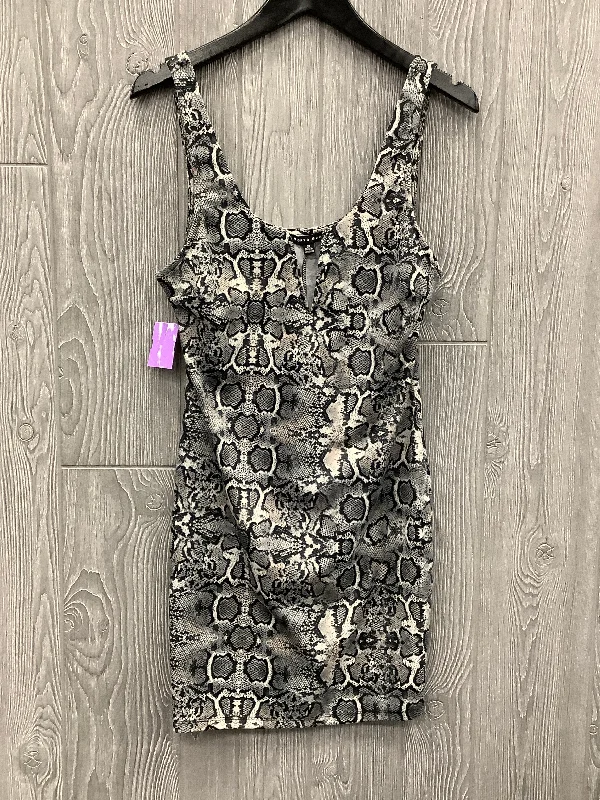 Dress Casual Midi By Haute Monde In Grey, Size: Xl