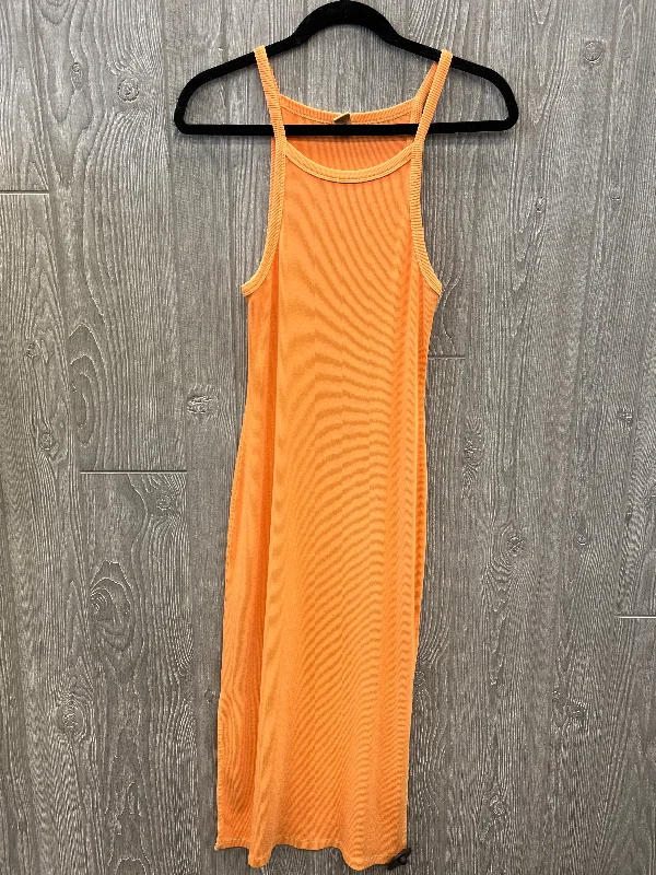 Dress Casual Midi By Old Navy In Orange, Size: S