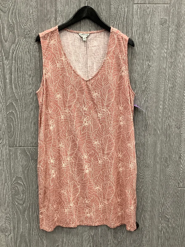 Dress Casual Midi By Orvis In Pink, Size: Xl