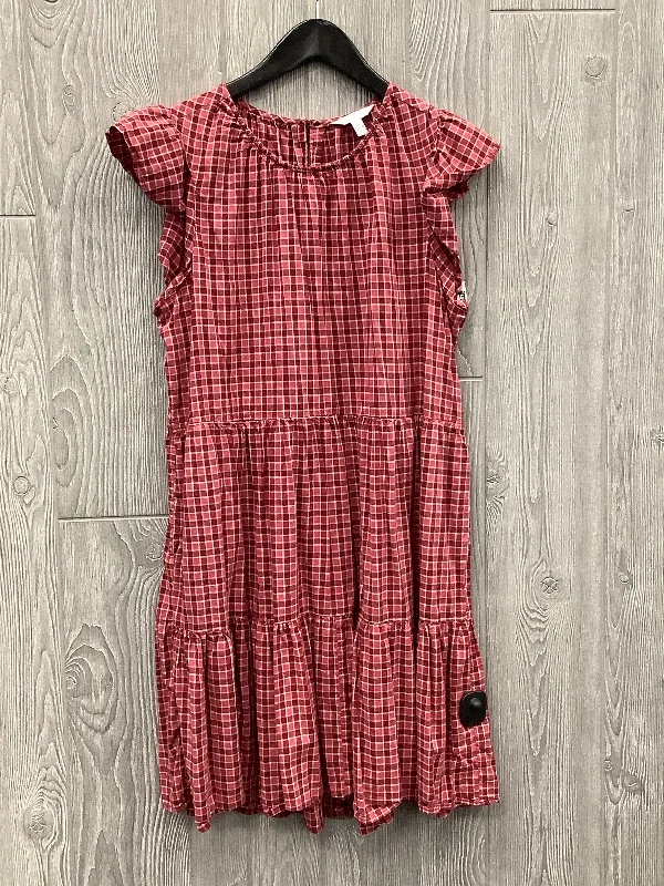 Dress Casual Midi By Time And Tru In Pink, Size: Xl