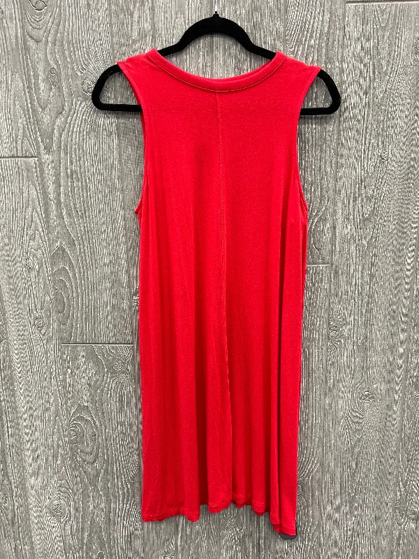 Dress Casual Midi By Time And Tru In Red, Size: M