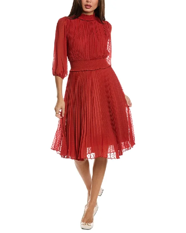 Nanette Nanette Lepore Accordion Pleated Midi Dress