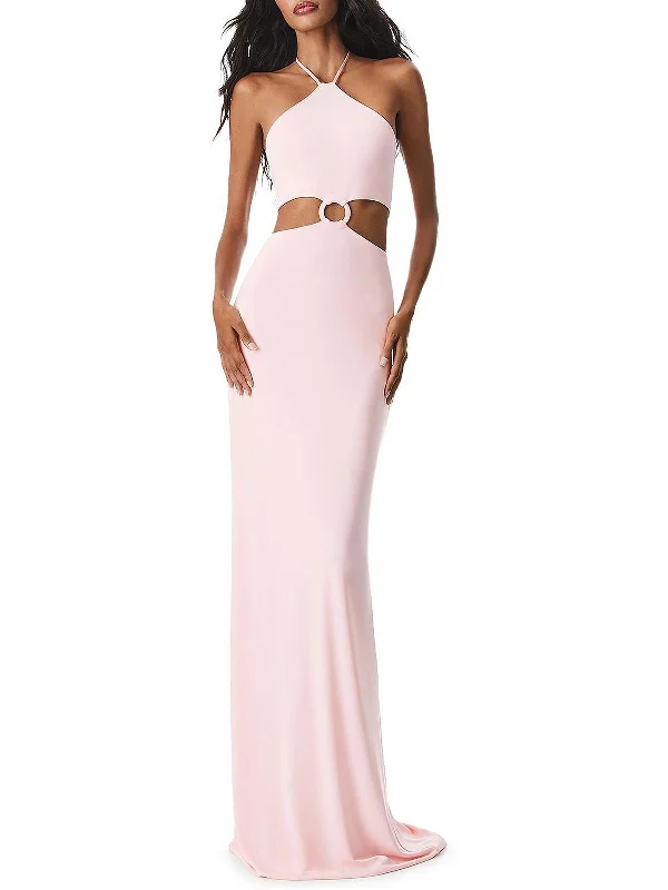 Womens Cutout Maxi Evening Dress