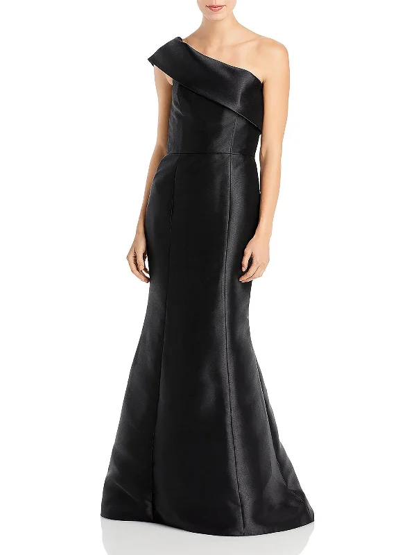 Womens Satin Maxi Evening Dress