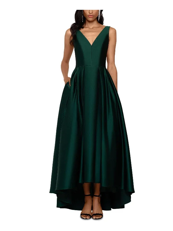 Womens Satin Maxi Evening Dress