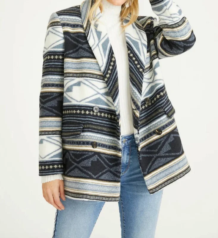 Blanch Southwestern Print Blazer In Multi