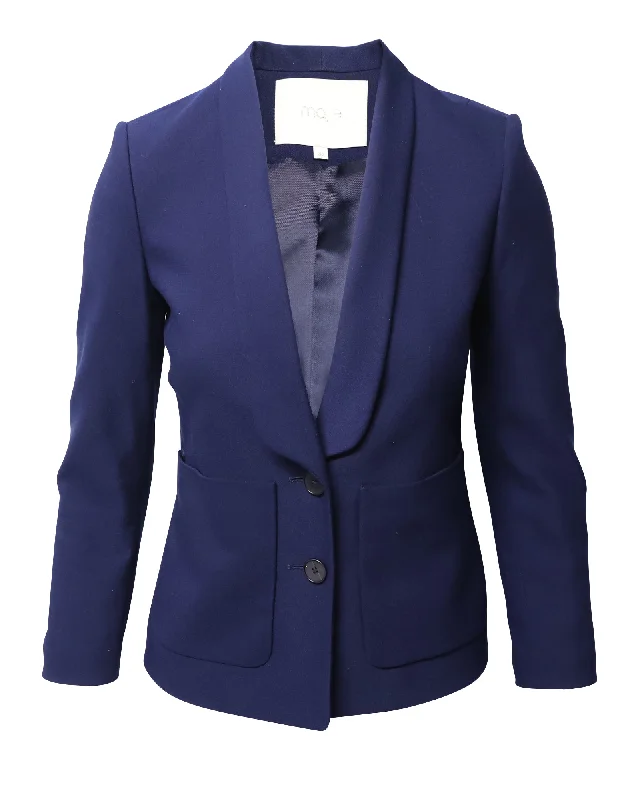 Maje Blazer in Blue Polyester