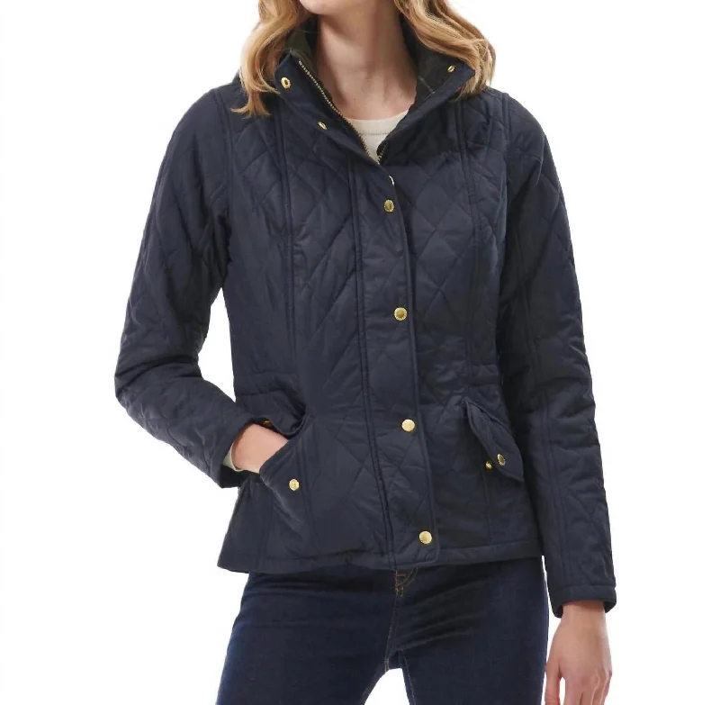 Millfire Quilted Jacket In Navy