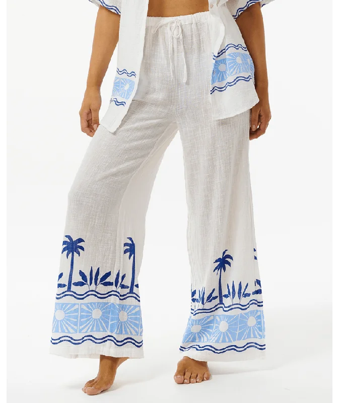 Rip Curl Santorini Sun Printed Pants-Blue