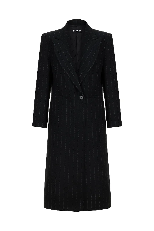 Shoulder Pad Wool Blend Coat