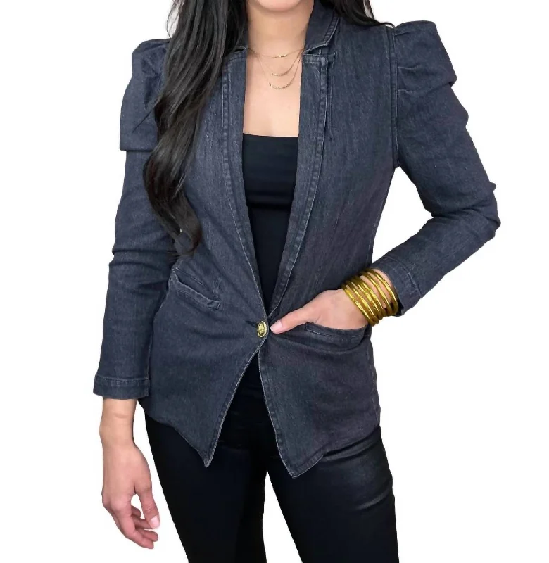 Stephany Blazer In Black Vintage