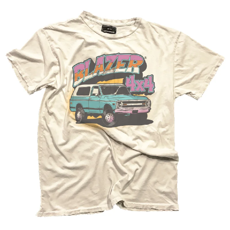 Chevy Blazer Tee (Antique White + Blue)