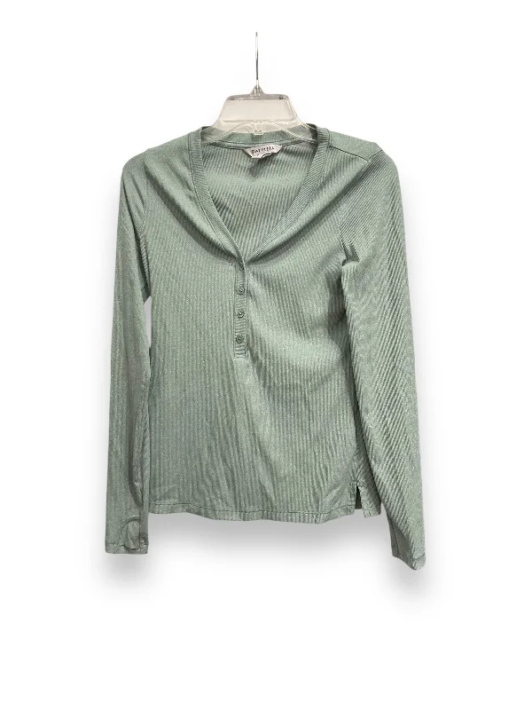 Top Long Sleeve Basic By Athleta In Green, Size: Sp