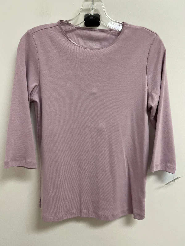 Top Long Sleeve By Christopher And Banks In Purple, Size: S