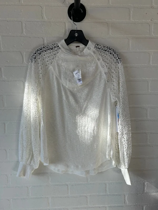 Top Long Sleeve By Free People In White, Size: Xs