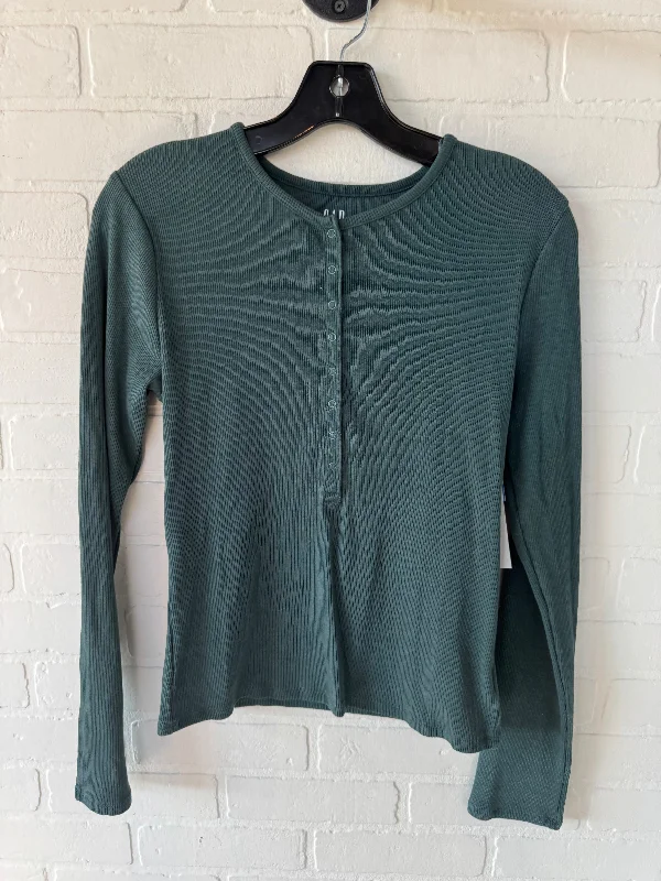 Top Long Sleeve By Gap In Green, Size: M