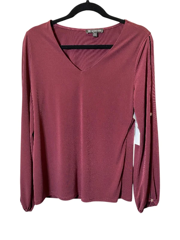 Top Long Sleeve By Inc In Red, Size: M