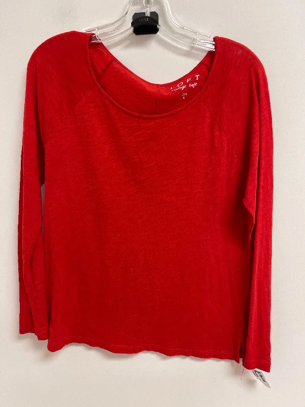 Top Long Sleeve By Loft In Red, Size: S