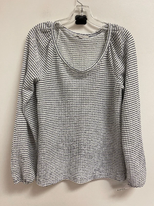 Top Long Sleeve By Loft In Striped Pattern, Size: S