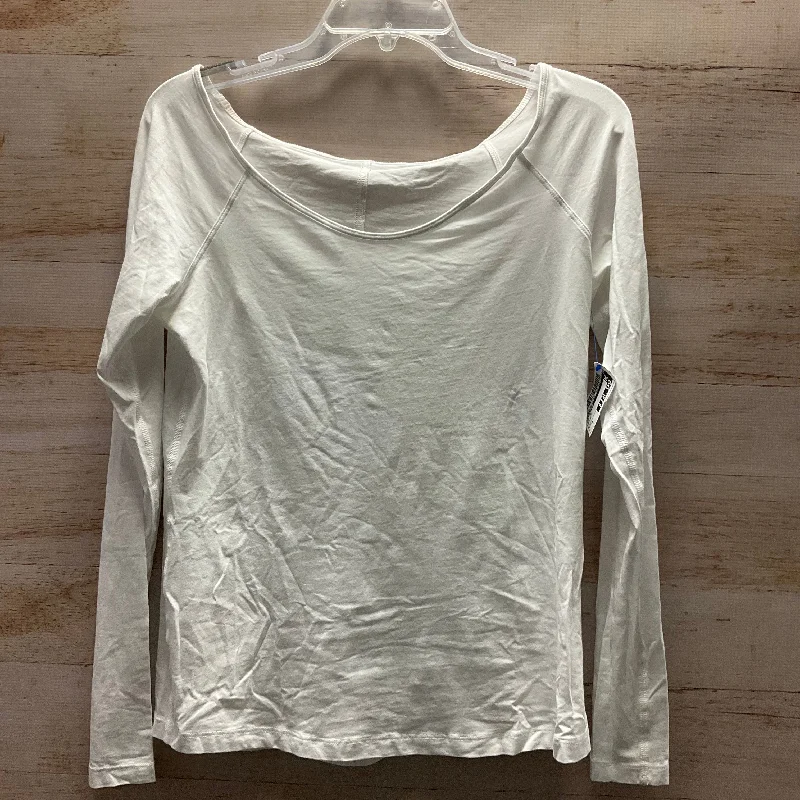 Top Long Sleeve By Lululemon In White, Size: 6