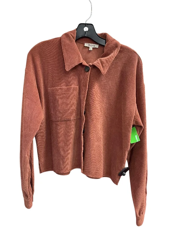 Top Long Sleeve By Madewell In Orange, Size: S